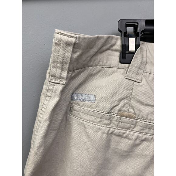 Columbia Shorts Mens 38 Light Tan Flat Front‎ Pockets Utility Canvas - Picture 7 of 9